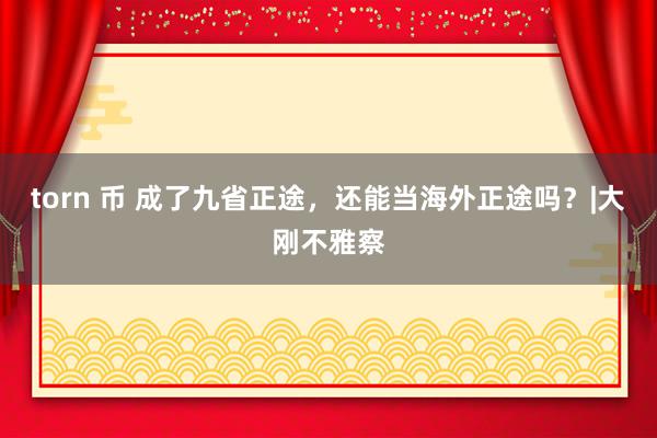 torn 币 成了九省正途，还能当海外正途吗？|大刚不雅察